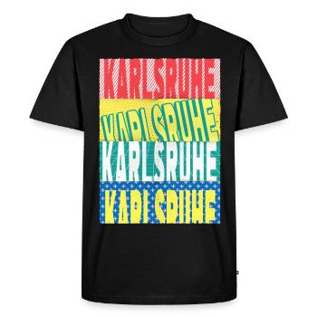 Karlsruhe Germany City Skyline Home Love - Men's Premium Organic T-Shirt - black - Front - Nico (187cm)