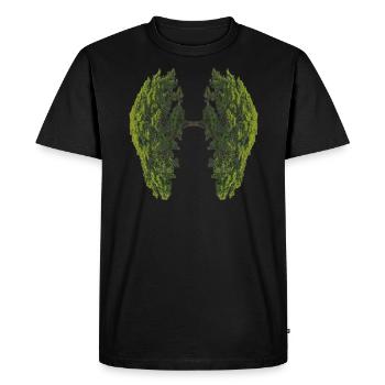 Le poumon vert - Pas de souffle sans arbres - T-shirt Premium bio Homme - noir - Devant - Nico (187cm)