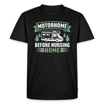 Camping-car avant le camping-car en maison de retraite - T-shirt Premium bio Homme - noir - Devant - Nico (187cm)
