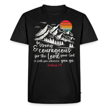 Jesus Christ - Christian Shirt Bible Verse - Men's Premium Organic T-Shirt - black - Front - Nico (187cm)