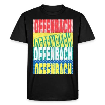 Offenbach Allemagne Ville Police Skyline - T-shirt Premium bio Homme - noir - Devant - Nico (187cm)