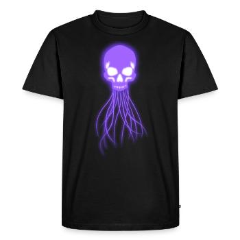 Méduse crâne - T-shirt Premium bio Homme - noir - Devant - Nico (187cm)