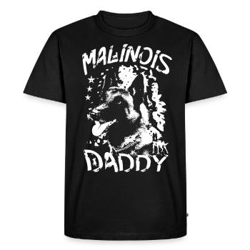Malinois Papa - Belgian Shepherd -Mali Dog - Men's Premium Organic T-Shirt - black - Front - Nico (187cm)