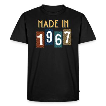 1967 Cadeau Pour Anniversaire année de Naissance - T-shirt Premium bio Homme - noir - Devant - Nico (187cm)