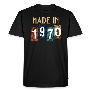 1970 Birthday Gift Year of Birth - Men's Premium Organic T-Shirt - black - Front - Nico (187cm)