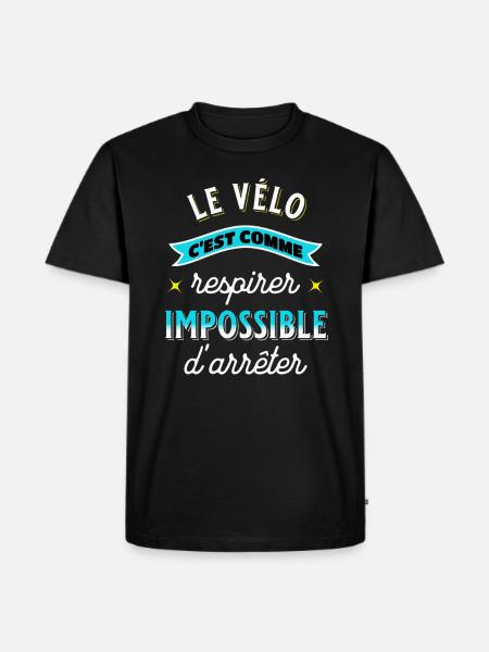 Cycliste Idée cadeau pour passionné vélo Cyclisme - T-shirt Premium bio Homme - noir