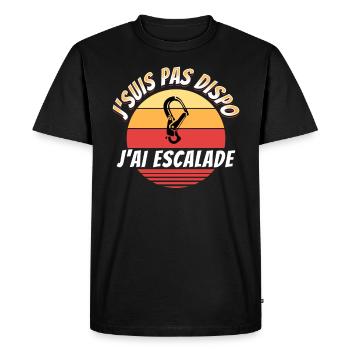 Escalade Idée Cadeau pour Sportif Grimpeur Humour - T-shirt Premium bio Homme - noir - Devant - Nico (187cm)