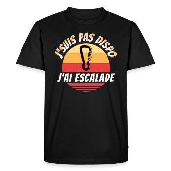Escalade Idée Cadeau pour Sportif Grimpeur Humour - T-shirt Premium bio Homme - noir - Devant - Nico (187cm)