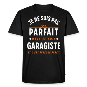 Mécanicien cadeau pour Garagiste Bricoleur Rigolo - T-shirt Premium bio Homme - noir - Devant - Nico (187cm)