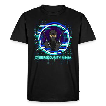 Programmeur de code ninja de cybersécurité Nerd - T-shirt Premium bio Homme - noir - Devant - Nico (187cm)