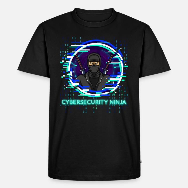 Cybersecurity Ninja Code Programmierer Nerd - Männer Premium Bio T-Shirt - Schwarz