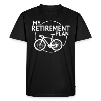 My Retirement Plan Cycling T-shirt Cyclist - Men's Premium Organic T-Shirt - black - Front - Nico (187cm)