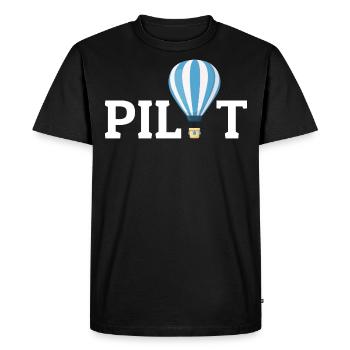 Montgolfière Montgolfière Pilote de montgolfière - T-shirt Premium bio Homme - noir - Devant - Nico (187cm)