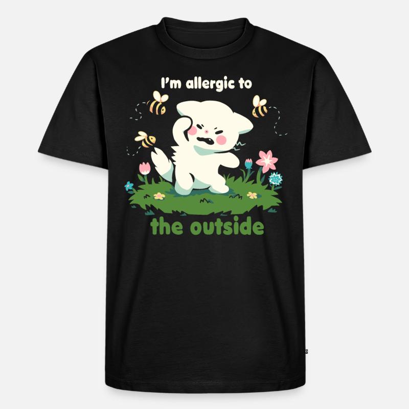 Allergisch gegen Äußerlichkeiten - Männer Premium Bio T-Shirt - Schwarz