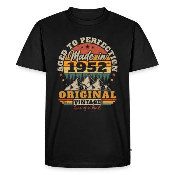 Rétro Vintage 1952 Cadeau D'anniversaire 1952 - T-shirt Premium bio Homme - noir - Devant - Nico (187cm)