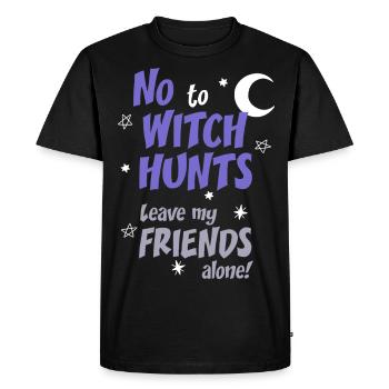 No to Witch Hunts - Men's Premium Organic T-Shirt - black - Front - Nico (187cm)
