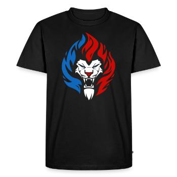 Lion tchétchène - T-shirt Premium bio Homme - noir - Devant - Nico (187cm)