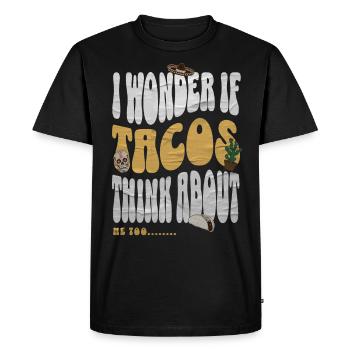 Taco - T-shirt Premium bio Homme - noir - Devant - Nico (187cm)