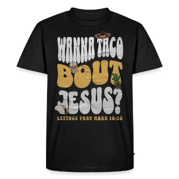 Taco - T-shirt Premium bio Homme - noir - Devant - Nico (187cm)