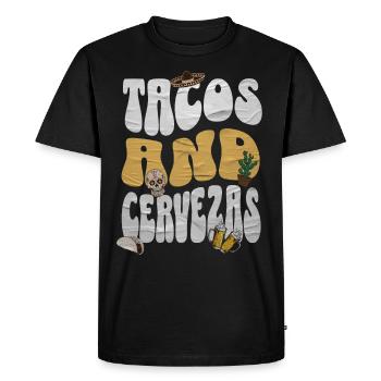 Taco - T-shirt Premium bio Homme - noir - Devant - Nico (187cm)