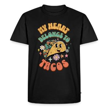 Taco - T-shirt Premium bio Homme - noir - Devant - Nico (187cm)