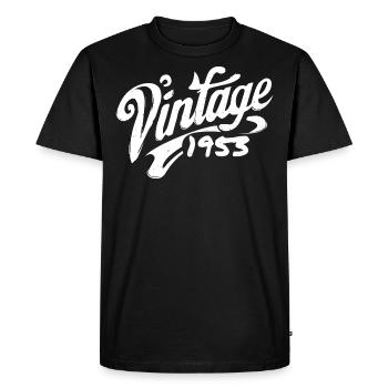 Millésime 1953 Millésime 1953 Anniversaire 1953 Rétro - T-shirt Premium bio Homme - noir - Devant - Nico (187cm)