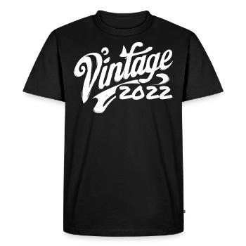 Millésime 2022 Millésime 2022 Anniversaire 2022 Rétro - T-shirt Premium bio Homme - noir - Devant - Nico (187cm)