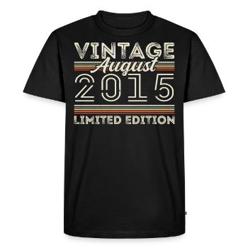 August 2015 Legend since August 2015 Vintage 2015 - Men's Premium Organic T-Shirt - black - Front - Nico (187cm)