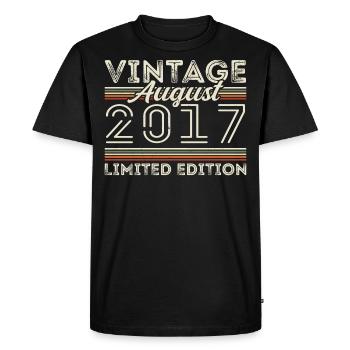 August 2017 Legend since August 2017 Vintage 2017 - Men's Premium Organic T-Shirt - black - Front - Nico (187cm)