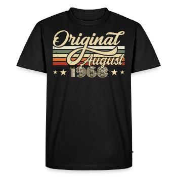 August 1968 birthday August 1968 - Original 1968 - Men's Premium Organic T-Shirt - black - Front - Nico (187cm)