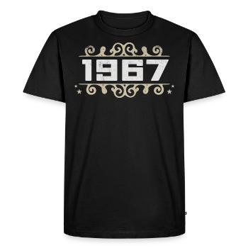 Vintage 1967 Retro Birthday 1967 Vintage 1967 - Men's Premium Organic T-Shirt - black - Front - Nico (187cm)