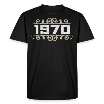 Millésime Années 1970 Rétro Anniversaire Années 1970 Années 1970 Années 1970 - T-shirt Premium bio Homme - noir - Devant - Nico (187cm)