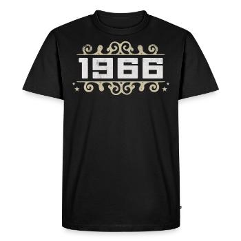 Vintage 1966 Retro Birthday 1966 Vintage 1966 - Men's Premium Organic T-Shirt - black - Front - Nico (187cm)