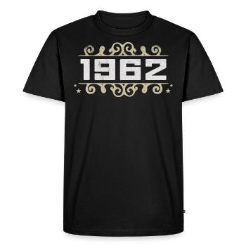 Vintage 1962 Retro Birthday 1962 Vintage 1962 - Men's Premium Organic T-Shirt - black - Front - Nico (187cm)