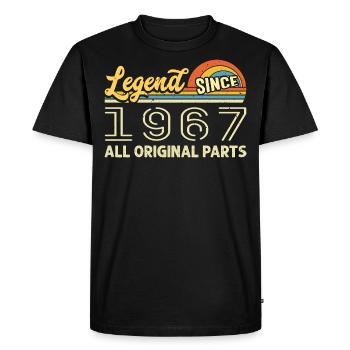 Légendaire depuis 1967 Anniversaire 1967 Né en 1967 - T-shirt Premium bio Homme - noir - Devant - Nico (187cm)