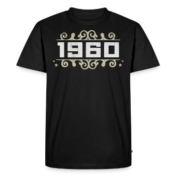 Vintage, années 1960, Rétro, Anniversaire, Années 1960, Vintage, années 1960 - T-shirt Premium bio Homme - noir - Devant - Nico (187cm)