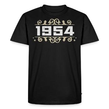 Vintage 1954 Retro Birthday 1954 Vintage 1954 - Men's Premium Organic T-Shirt - black - Front - Nico (187cm)