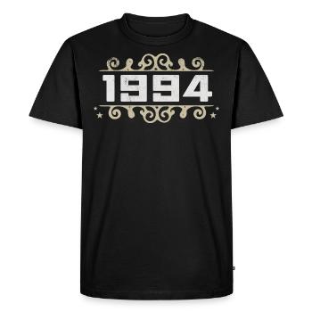 Millésime 1994 Rétro Anniversaire 1994 Millésime 1994 - T-shirt Premium bio Homme - noir - Devant - Nico (187cm)