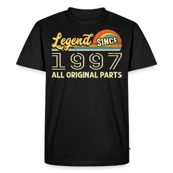 Legendary since 1997 Birthday 1997 Vintage 1997 - Men's Premium Organic T-Shirt - black - Front - Nico (187cm)