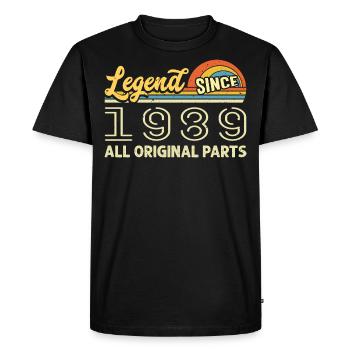 Légendaire depuis 1989 Anniversaire 1989 Né en 1989 - T-shirt Premium bio Homme - noir - Devant - Nico (187cm)