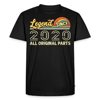 Légendaire depuis 2020 Anniversaire 2020 Millésime 2020 - T-shirt Premium bio Homme - noir - Devant - Nico (187cm)