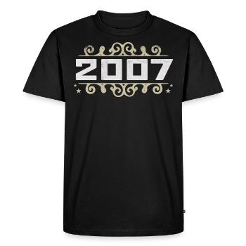 Vintage 2007 Retro Birthday 2007 Vintage 2007 - Men's Premium Organic T-Shirt - black - Front - Nico (187cm)