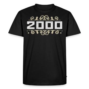 Vintage 2000 Rétro Anniversaire 2000 Vintage 2000 - T-shirt Premium bio Homme - noir - Devant - Nico (187cm)