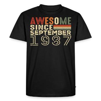 September 1987, birthday present September 1987 - Men's Premium Organic T-Shirt - black - Front - Nico (187cm)