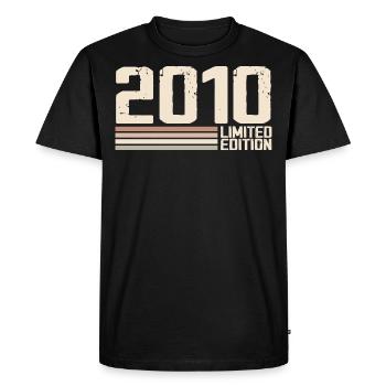 2010 Millésime 2010 Anniversaire 2010 Rétro 2010 - T-shirt Premium bio Homme - noir - Devant - Nico (187cm)