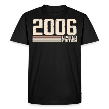 2006 Millésime 2006 Anniversaire 2006 Rétro 2006 - T-shirt Premium bio Homme - noir - Devant - Nico (187cm)
