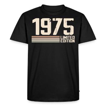 1975 Millésime 1975 Anniversaire 1975 Rétro 1975 - T-shirt Premium bio Homme - noir - Devant - Nico (187cm)