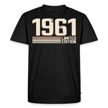 1961 Vintage 1961 Birthday 1961 Retro 1961 - Men's Premium Organic T-Shirt - black - Front - Nico (187cm)