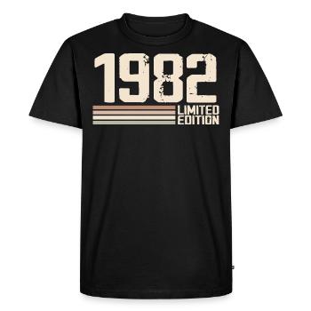 1982 Millésime 1982 Anniversaire 1982 Rétro 1982 - T-shirt Premium bio Homme - noir - Devant - Nico (187cm)