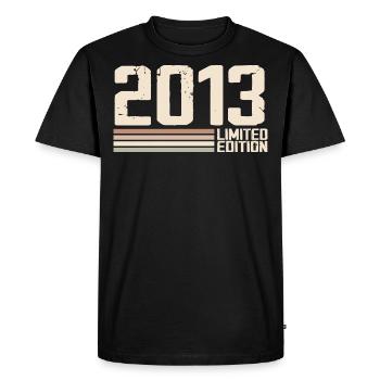2013 Millésime 2013 Anniversaire 2013 Rétro 2013 - T-shirt Premium bio Homme - noir - Devant - Nico (187cm)